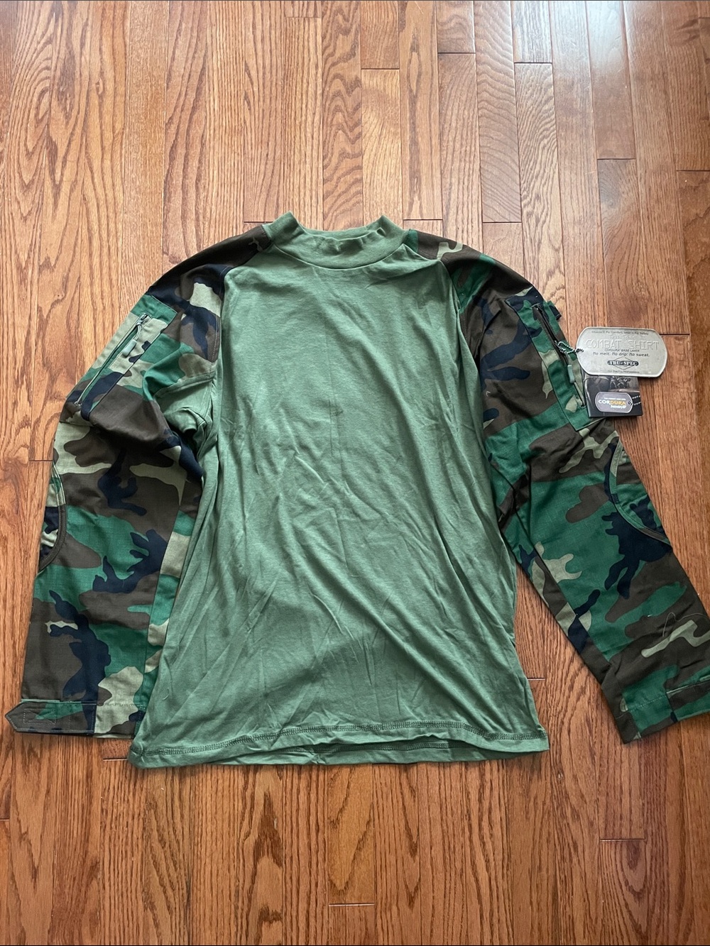 Tru Spec Combat Tac Shirt Camo Print Men’s Sz Large NWT